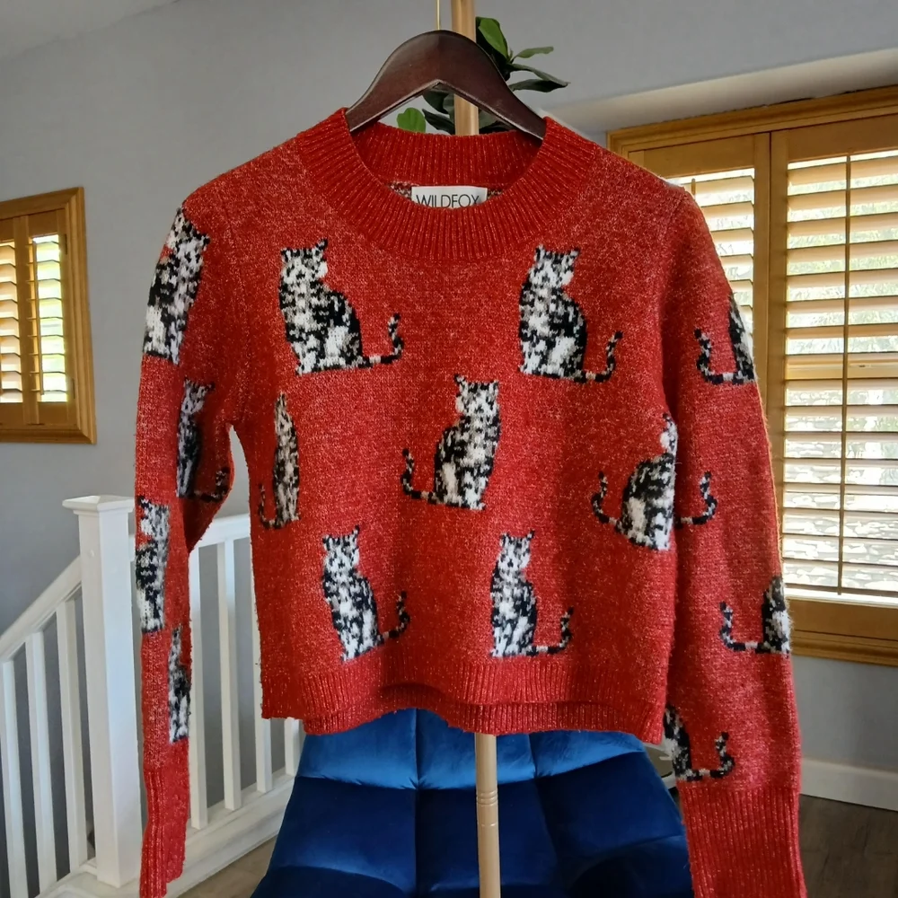Wildfox Seeing Cats Dali Sweater. Size S - Picture 3 of 7